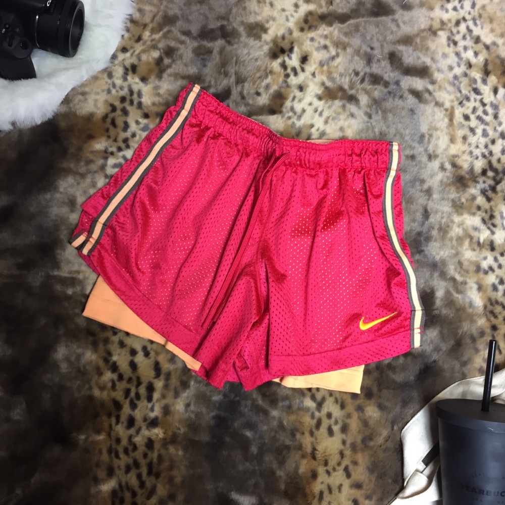 Nike pink and orange shorts